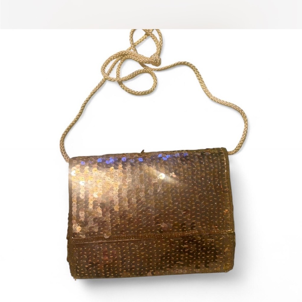 Shimmering Gold Sequin Clutch